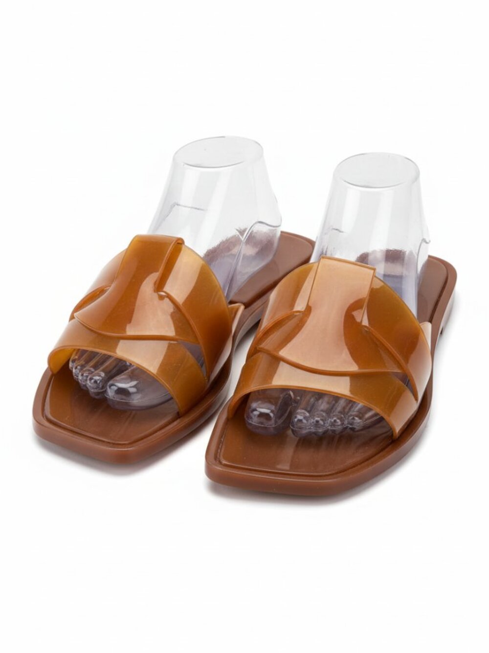 Zara Amber Jelly H-Band Slide Sandals Size 38